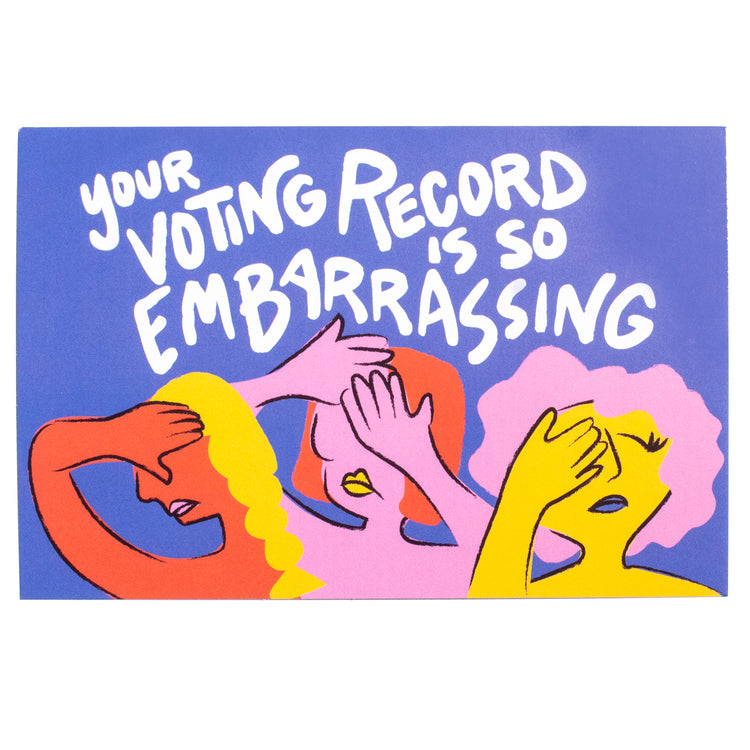 25x "Embarrassing Record" Protest Postcard